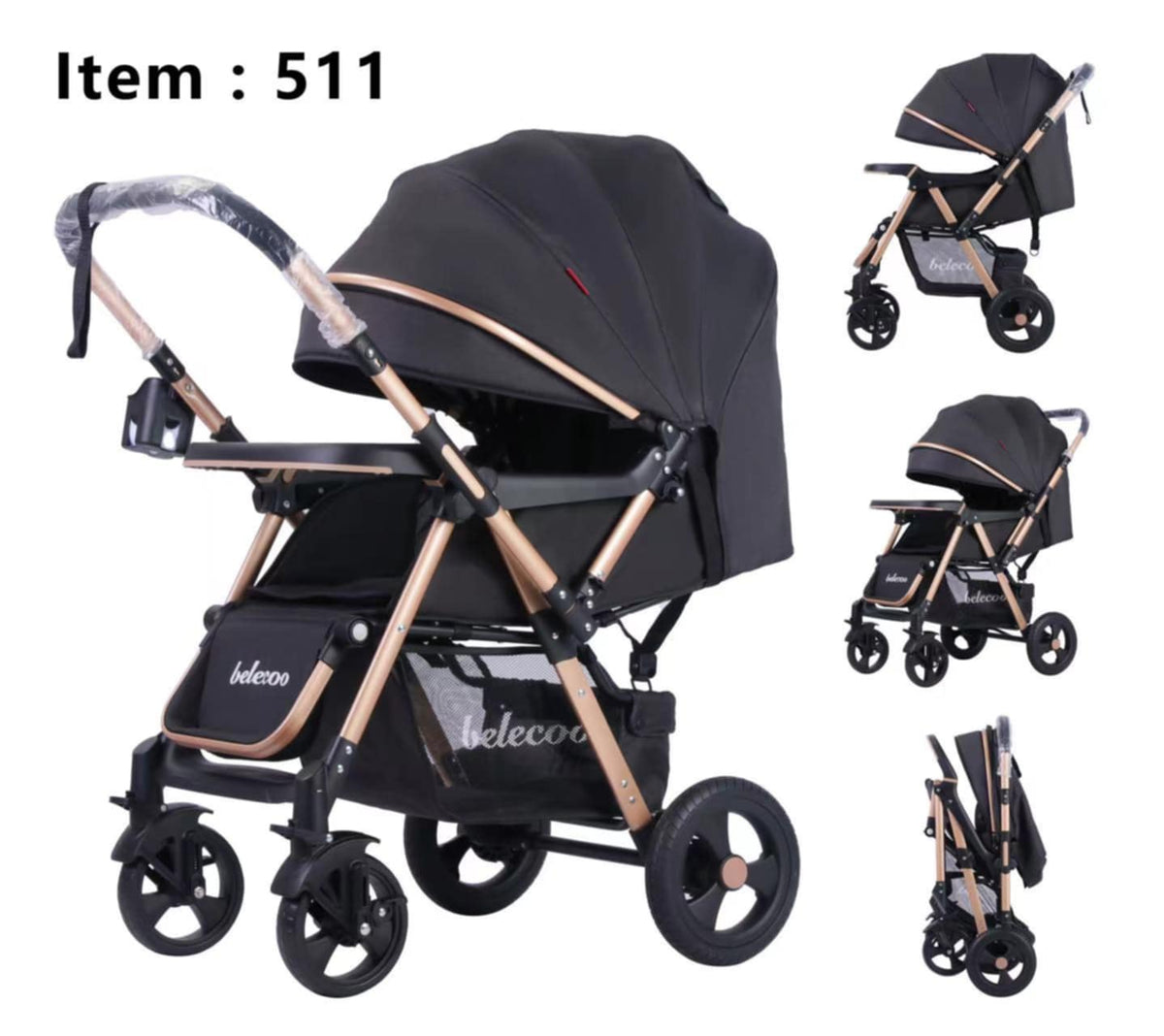 Belecoo Stroller 511 PRO- عربة اطفال