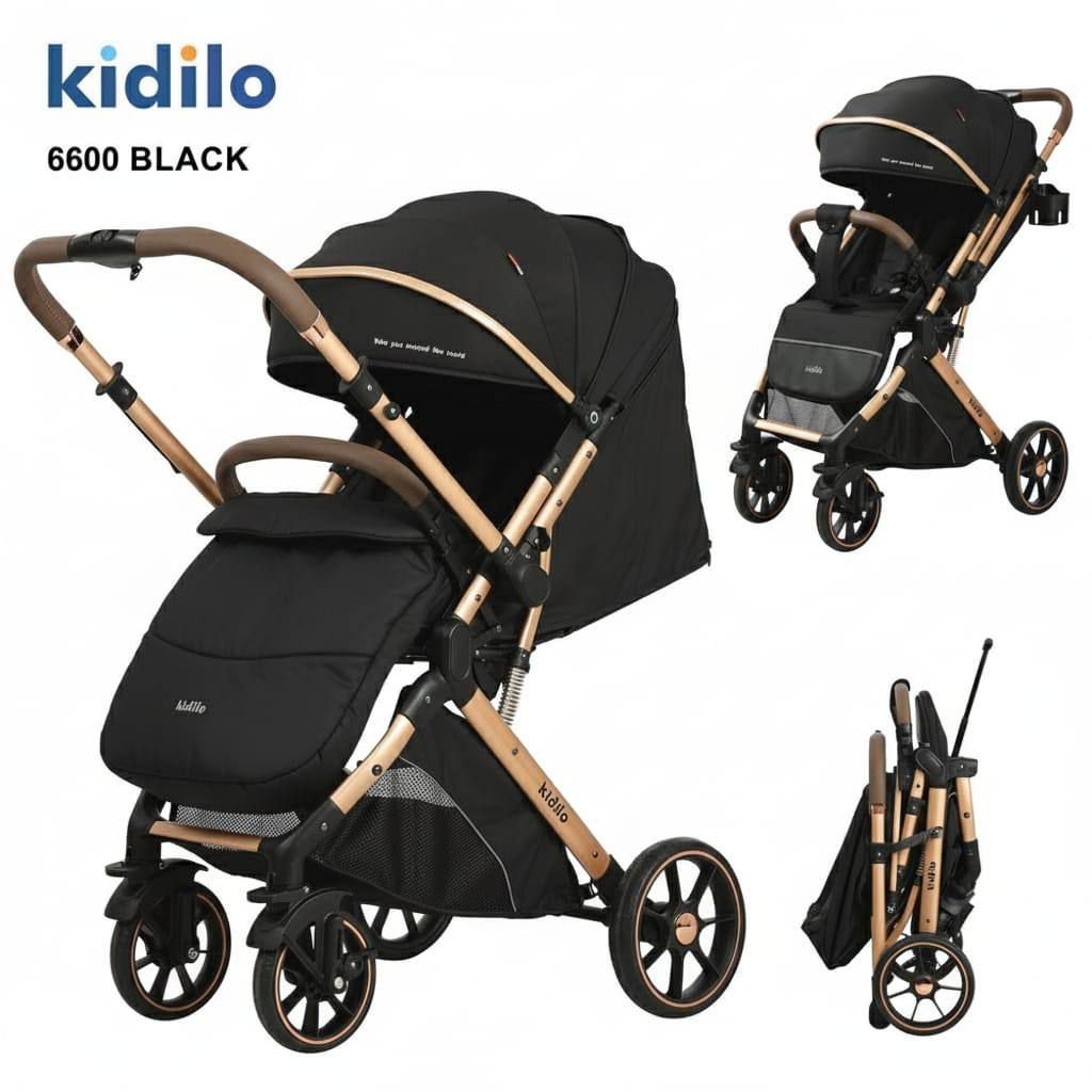 Kidilo Stroller 6600F With Cover | عربية كيديلو بغطاء شتوى