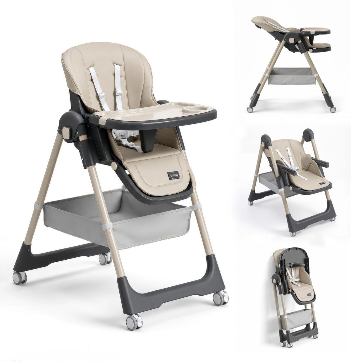 كرسي طعام بورباي مستويات ظهر وطول | Burbay food Chair