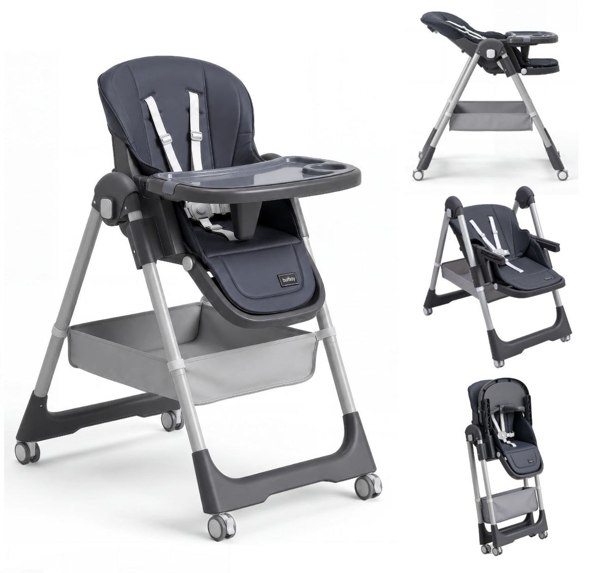 كرسي طعام بورباي مستويات ظهر وطول | Burbay food Chair