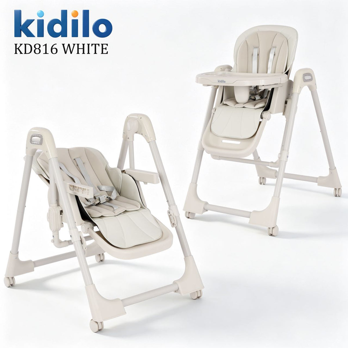 Kidilo KD816 Adjustable Baby High Chair | كرسي طعام أطفال كيديلو KD816 قابل للتعديل